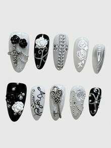 Black and white rose