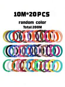 10/20 Random Color PLA 3D Printer Filament 175MM Diameter 10M Length Options High Temp Compatible For 3D Pen DIY Creative Project Gift For Artist Student Maker - multicolor - View 8