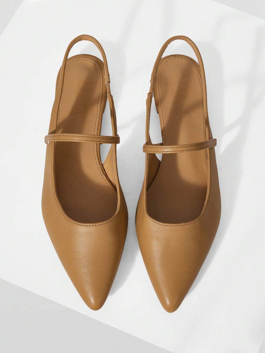 MOTF PREMIUM WOMEN'S SIMPLE FASHION FLAT HEEL SHOES - Light apricot - View 1