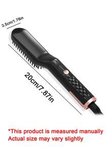 Teckwe US Plug 2-In-1 Straightening Brush, Electric Straightener And Curler, Portable Electric Straightening Comb - Multicolor - View 6