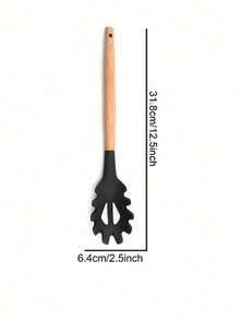 Haus Hana Silicone Kitchenware 24-Piece Wooden Handle Kitchen Silicone Set Shovel Spoon With Storage Barrel Non-Stick Non-Slip Kitchen Cooking Tools Combination Home. - Black - View 15