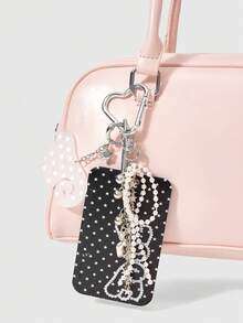 ROMWE 1 Set Of Fashionable Star Wing Card Cover Printed Picture Plus Fringed Beaded Bag Accessory Buckle, Sweet And Cool, Spice Girl Y2K Is Suitable For Dec - star - View 4