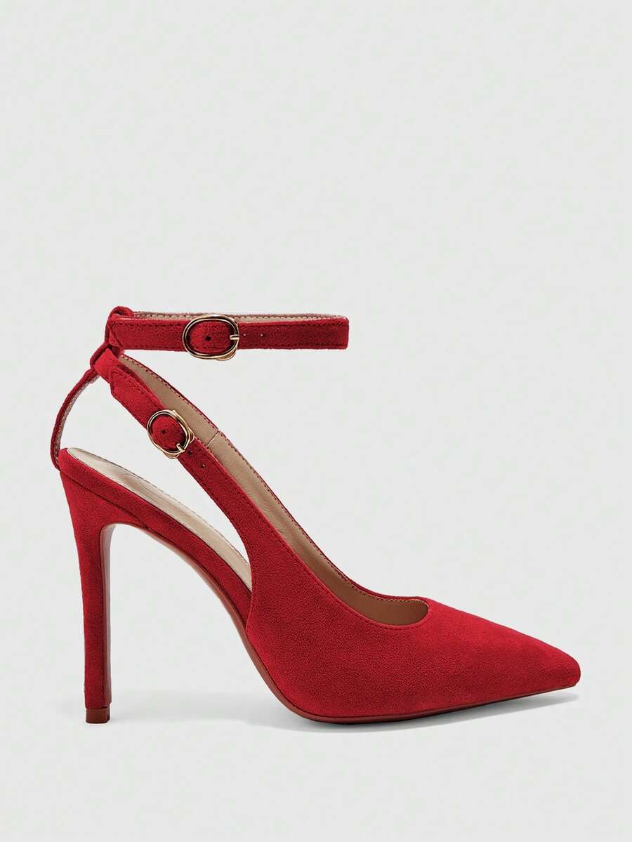 CUCCOO BIZCHIC New Multifunctional Pointed High Heels Designed For Women, Suitable For Christmas And Spring Shoes - Big red - View 1