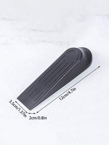 5/2 Pieces Plastic Door Stopper, Wind Blocker, Door Bumper, Door Fixing Tool, No Drilling Required - Black - View 2