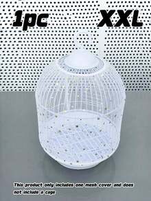 1pc Adjustable Elastic Bird Cage Cover, Breathable Mesh Dust Guard With Scatter-Proof Design, Universal Fit For Small Medium Large Parrot Cages, Reusable Pet Cage Sleeve - Multicolor - View 26