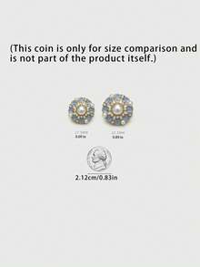 1 Pack 10 Pieces Chinese Style Oil‑Painted Flower Shaped Metal Buttons Versatile Decorative Fasteners For Suit Wool Coat Outerwear Diy Clothing Sewing Accessories - multicolor - View 3