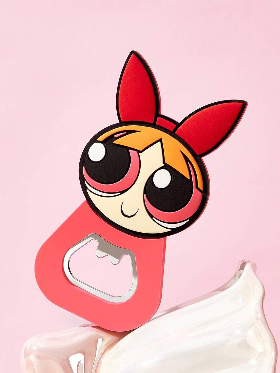 THE POWERPUFF GIRLS X SHEIN 1個趣味動物造型冰箱貼,冰箱裝飾開瓶器,適合廚房使用 - Blossom - 查看 1