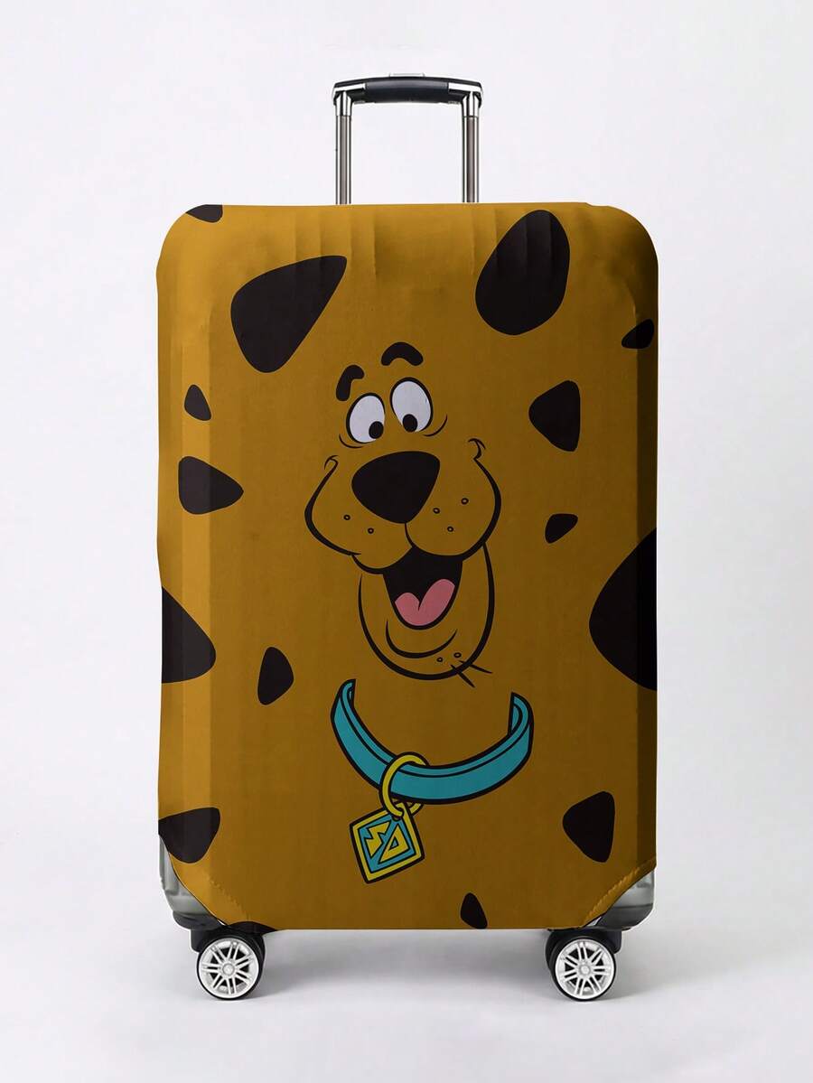 SCOOBY-DOO X SHEIN 卡通斑點小狗印花行李箱套,耐磨防塵行李箱保護套,適用旅行托運保護 - 狗 - 查看 1
