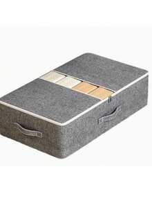 1pc Extra Large Foldable Under Bed Storage Bag Large Capacity Dustproof Organizer For Down Jacket Jeans Blanket Quilt Maximize Underbed Space Home Storage Essentials - Multicolor - View 12
