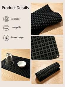 Haus Hana Sink Drain Pad, Kitchen Sink Anti Silicone Pad, Pot Bowl Tableware Drying Pad, Self Draining Pad - Multicolor - View 3