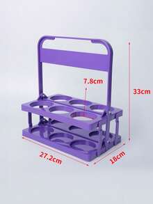 1PC Foldable 6 Hole Plastic Wine Glass Holder Stand Portable Durable Outdoor Home Use Beer Basket Cocktail Drink Display Rack For Party Picnic Bar Birthday Christmas Gift Must Haves - Multicolor - View 11