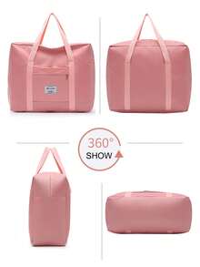 Found Favorite Túi tote du lịch chống nước dung tích lớn, phù hợp làm túi xách tay; thiết kế đơn giản, hoàn hảo cho du lịch, đi học hoặc tập gym. - Hồng - Xem 7