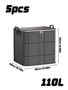 1/5Pcs Large Window Grid Moving Storage Bags – Heavy Duty Thickened Tote With Reinforced Handles, 3 Sizes For Clothes Bedding Packing, Durable Storage Solution For Moving, Dorm, Travel - Multicolor - View 13