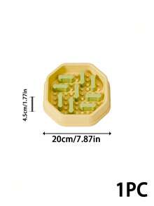 PETSIN 1PC Octagonal Detachable Bone Pillar Slow Feeder Pet Bowl / Thick Smooth Food PP Plastic Multi Macaron Solid Color Raised Anti-Slip Dot Bottom Removable Bone Shaped Partition Blocks - standard - View 12