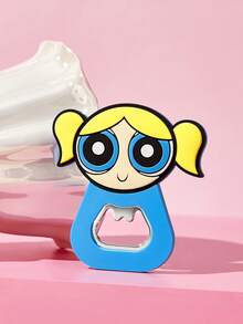 THE POWERPUFF GIRLS X SHEIN 1個趣味動物造型冰箱貼，冰箱裝飾，開瓶器，適合廚房使用 - Bubbles - 查看 4
