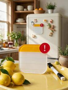 Joivida 1SET/2SETS Mini Magnetic Fridge Note Board, Acrylic Erasable Writing Memo Magnet, Notebook‑Styled Outline With Bright Yellow‑Red Color Matching, Crafted From Polished Smooth Acrylic Panel Fitted With Firm Built‑In Magnetic Layer - multicolor - View 5