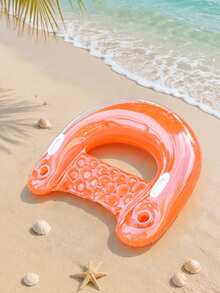 1pc Candy Color U-Shaped Inflatable Pool Float, Adult Floating Lounger Chair For Summer Beach Swimming, Durable PVC Pool Accessory, Great For Party Relaxation - Multicolor - View 14
