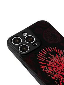 Game of Thrones X SHEIN Stylish Black Skin-Sensitive Mobile Phone Case, Anti-Drop Protective IPhone11-17 Mobile Phone Case. - Multicolor - View 3