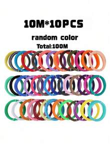 10/20 Random Color PLA 3D Printer Filament 175MM Diameter 10M Length Options High Temp Compatible For 3D Pen DIY Creative Project Gift For Artist Student Maker - multicolor - View 7
