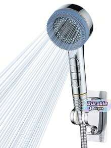 3Pcs Set High Quality ABS 4-Speed Adjustable Handheld Shower Head With 1.5m Stainless Steel Hose ABS Drill-Free Wall Mount Bracket Bathroom Accessory Shower Tool - multicolor - View 1