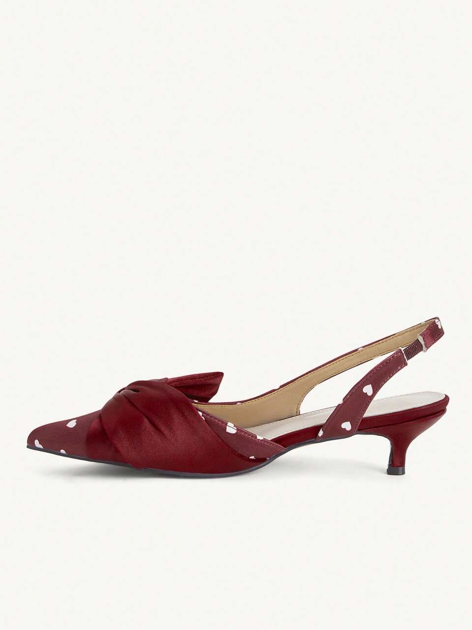 CUCCOO CHICEST Pointed Toe Polka Dot Kink High Heel Shoes Slip-On Closed Toe High Heel Sandals Simple And Elegant Red High Heels