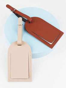 Found Favorite 2PCS Fashionable And Lightweight Suitable For Flight Back To School Simple Style Fashionable Style Airplane Pattern Luggage Card Travel Set - Coffee + Khaki - View 3
