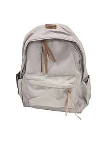 1pc Casual College Style Solid Color Student Backpack, Multi-Pocket Lightweight Casual School Day Bag, Large Capacity Bookbag, Suitable For Students/Graduates/Postgraduates, Applicable For Back To School Season, Campus Learning, Short Trips, Outdoor - Multicolor - View 14