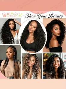 Boho Braids Miracle Knots Hair Human Crochet Hair Water Wave 18 Inch 120g Feather Crochet Human Hair For Women Pre-Separated Invisible Wet And Way Crochet Hair Extensions T1B/4 - T1B/4# - View 9