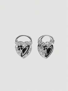 MortiRose Anting-anting Stud Geometris Elegan dan Unik yang Dipersonalisasi untuk Wanita - Perak - View 6
