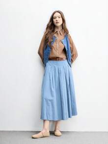 CUCCOO BIZCHIC 杏色麂皮女款瑪麗珍平底鞋，舒適通勤，適合戶外度假、購物與上班，日常百搭 - 杏色 - 查看 6