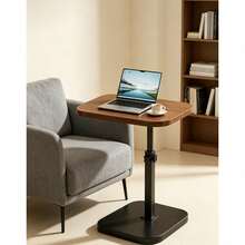 1PC Standard Size Adjustable Height Tilting Desktop Mobile Laptop Side Table With Smooth Rolling Casters Sturdy Metal Frame Easy Carry Portable Multi-Functional Ergonomic Non-Slip Base Durable Lightweight For Home Office - Multicolor - View 8