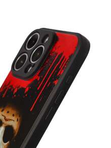 WB Horror X SHEIN Stylish Black Skin-Sensitive Mobile Phone Case, Anti-Drop Protective IPhone11-17 Mobile Phone Case. - Multicolor - View 5