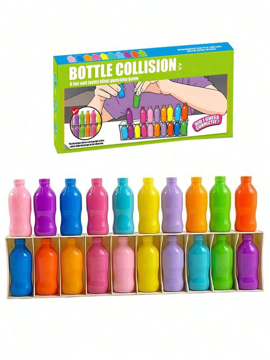 MINKOJA Bottle Collision Interactive Tabletop Game - Colorful Plastic Bottle Matching & Guessing Toy Set, Fun Group Activity For Parties & Game Nights, Compact Portable Design, Thoughtful Gift For Friends & Family, Casual Hobbyist Accessory