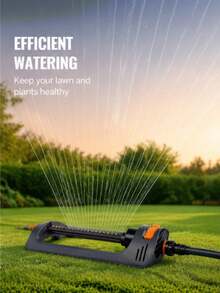 1Pc 19‑Hole Adjustable Lawn Sprinkler Head, Rotating Garden Watering System With Universal Connector, Durable Plastic Irrigation Sprayer For Garden & Yard Watering - A - View 7