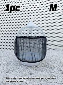 1pc Adjustable Elastic Bird Cage Cover, Breathable Mesh Dust Guard With Scatter-Proof Design, Universal Fit For Small Medium Large Parrot Cages, Reusable Pet Cage Sleeve - Multicolor - View 21