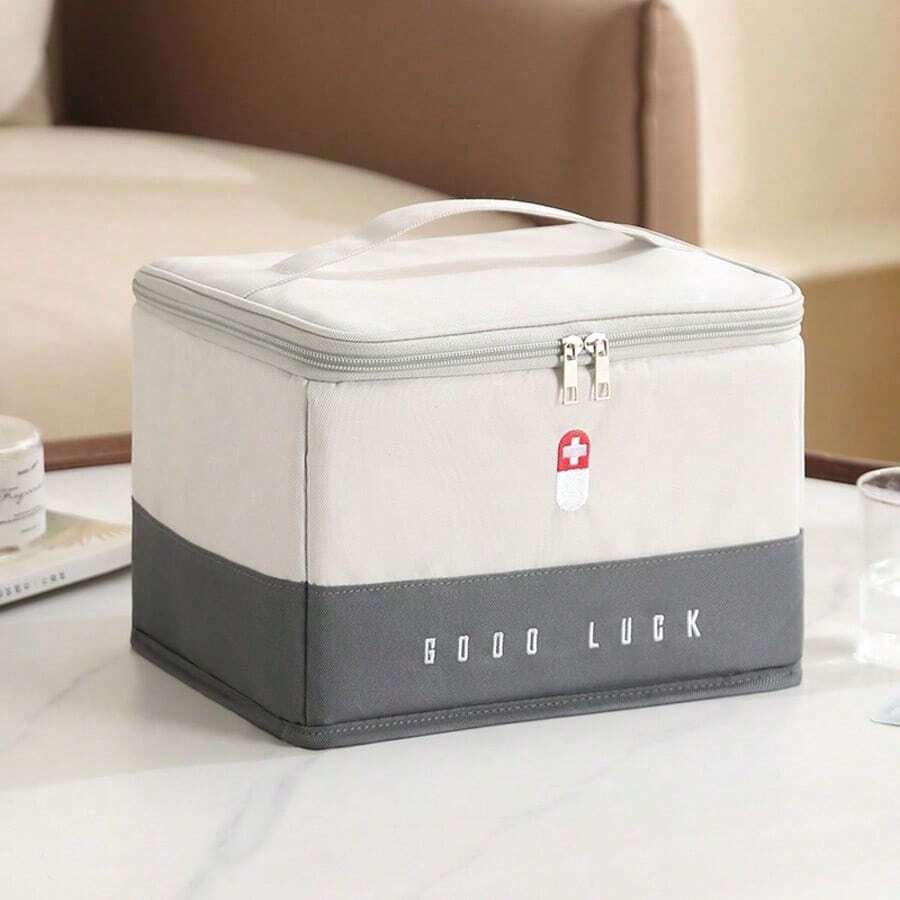 Found Favorite Medical Travel Portable Medicine Storage Bag First Aid Kit Home Waterproof Large Capacity Medicine Bag - Grey - View 1
