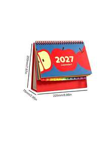 Kalender Meja Minimalis Morandi 2027, Ornamen Dekorasi Meja Kreatif untuk Check-In, Kalender Mini Segar dengan Tampilan Menarik - warna-warni - View 3