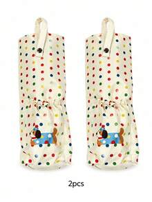 Joivida Colorful Polka‑Dot Heat‑Resistant Storage Bag For Hair Curlers, Comes With Hanging Loop For Wall Storage. It Keeps Hot Styling Tools Safely Stored, Great For Bathroom And Travel Use. - Multicolor - View 13