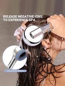 3Pcs Set High Quality ABS 4-Speed Adjustable Handheld Shower Head With 1.5m Stainless Steel Hose ABS Drill-Free Wall Mount Bracket Bathroom Accessory Shower Tool - multicolor - View 2