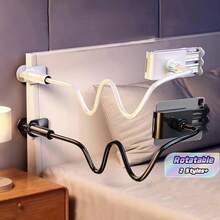 Curved Pillow Base With 360-Degree Rotating Plate Or Phone Holder, Bed Mount - Multicolor - View 1