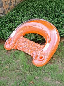 1pc Candy Color U-Shaped Inflatable Pool Float, Adult Floating Lounger Chair For Summer Beach Swimming, Durable PVC Pool Accessory, Great For Party Relaxation - Multicolor - View 18
