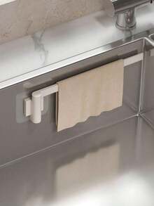 Kitchen Sink Organizer Rack, Rotating Wall-Mounted Storage Holder, Dishcloth Rack, Towel Bar, Sink Drain Rack, Drill-Free Bathroom Towel Rod, Suitable For Home Kitchen And Bathroom, Kitchen Supplies, Kitchen Accessories, Kitchen Tools - Style B - View 4