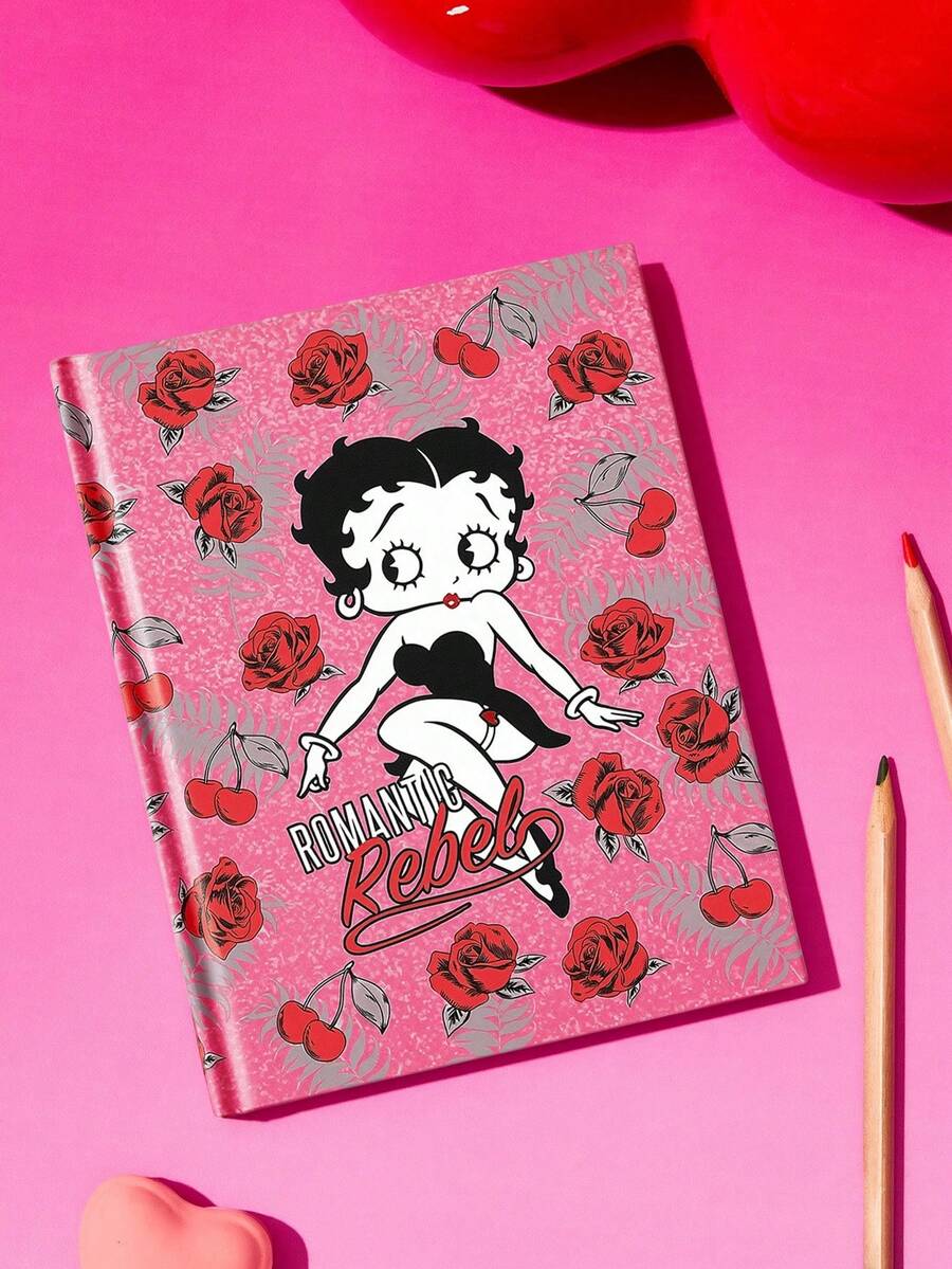 SHEIN X Care Bears 1 Pc Portable Notebook, Suitable For Learning, Writing, Painting, Etc - betty - View 1