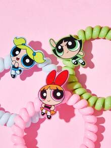 THE POWERPUFF GIRLS X SHEIN Joint Hair Band Set - Multicolor - View 3