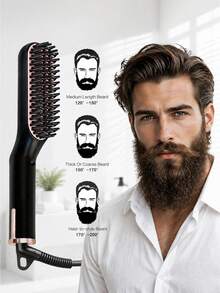 Teckwe US Plug 2-In-1 Straightening Brush, Electric Straightener And Curler, Portable Electric Straightening Comb - Multicolor - View 4