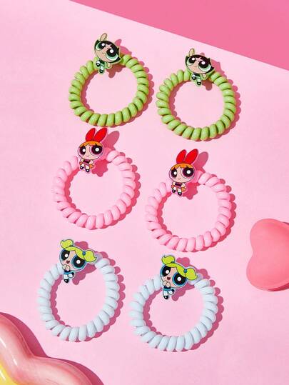 THE POWERPUFF GIRLS X SHEIN Joint Hair Band Set