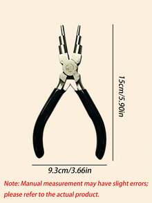 6-In-1 Wire Wrapping Pliers - High-Quality, High-Carbon Steel, Rust-Proof, Wear-Resistant - Jewelry Making Tool Set, Suitable For DIY Beading And Repair - Black - View 3