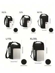 Found Favorite 5L/10L Waterproof PVC Dry Bag Backpacks, Unisex, Suitable For Outdoor Sports Such As Swimming, Boating, Kayaking, Camping, And Beach Activities. - Black - View 6
