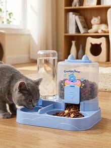 Care Bears X PETSIN 2-In-1 Plastic Dry Wet Separation Pet Feeder Water Dispenser Set, Easy To Clean, Durable, Spill Proof, Non Slip, Suitable For Multiple Pets Indoors And Outdoors, All Season Cats And Dogs, Daily Pet Feeding Stations, Hot Pet Supplies - one size fits all - View 1