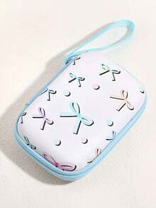 1pc Compact Shockproof Zipper Eva Durable Storage Pouch Lovely Heart Star Mushroom Print Earbud Cord Charger Organizer Bag For Outdoor Trip Daily Use Portable Travel Electronic Accessory Case - Multicolor - View 16